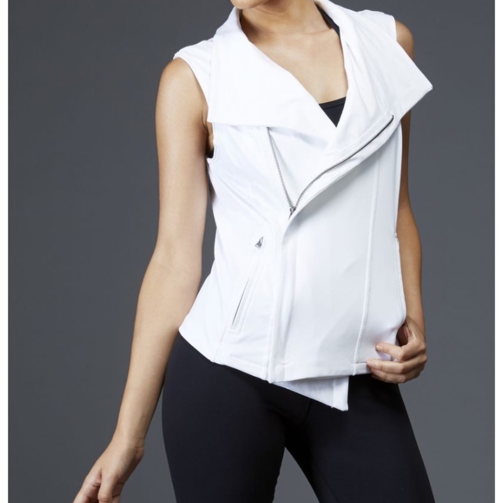Zobha asymmetrical zippered vest